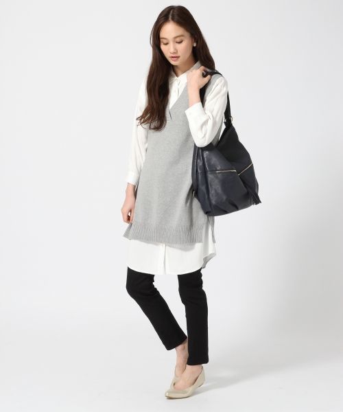 GLOBAL WORK(グローバルワーク)の「【セットアイテム】Vベスト*シャツワンピース/714222(ワンピース・レディース・グレー/ネイビー/ベージュ・MEDIUM/LARGE)」の14枚目の写真