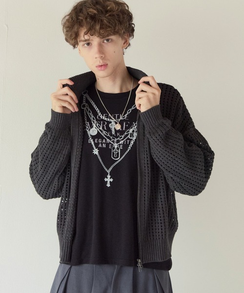 PBLIM(ページボーイリム)の「《UNISEX》メッシュドライバーズ(ニット/セーター・レディース・ブラック/グレー・FREE)」の11枚目の写真