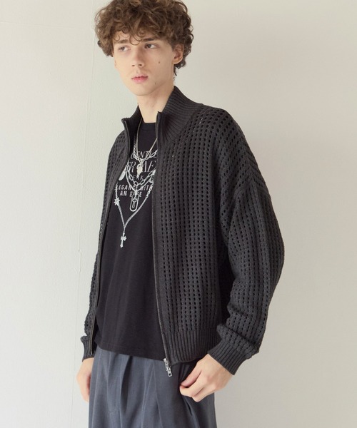 PBLIM(ページボーイリム)の「《UNISEX》メッシュドライバーズ(ニット/セーター・レディース・ブラック/グレー・FREE)」の14枚目の写真