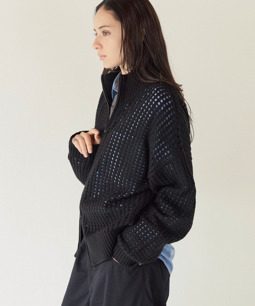 PBLIM(ページボーイリム)の「《UNISEX》メッシュドライバーズ(ニット/セーター・レディース・ブラック/グレー・FREE)」の6枚目の写真