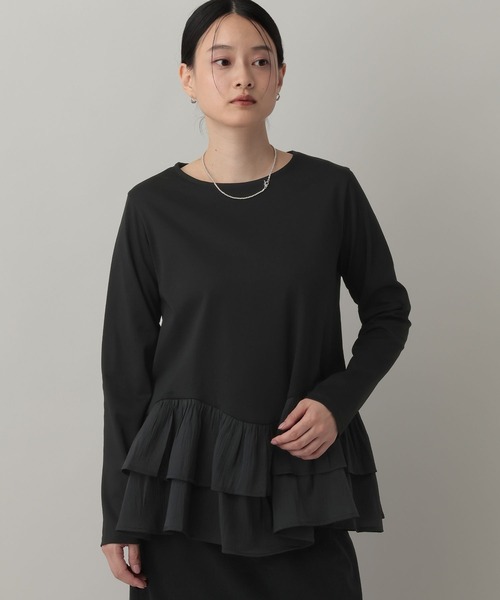 A part by（アパートバイ）の「ティアードヘムプルオーバー_長袖（Tシャツ/カットソー・レディース・ナチュラル/ブラック・FREE）」の18枚目の写真