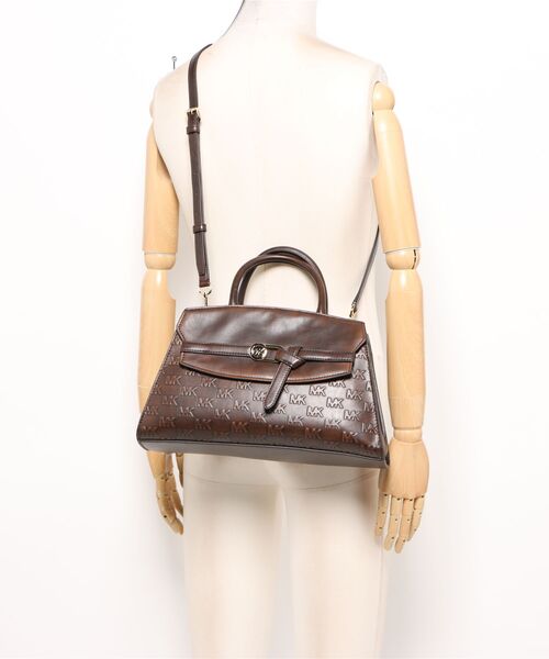 MICHAEL KORS(マイケルコース)の「GRETA MD SATCHEL(ハンドバッグ・レディース・ブラウン系・FREE)」の5枚目の写真