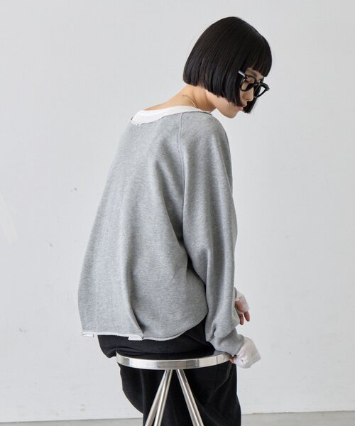 CIAOPANIC TYPY(チャオパニックティピー)の「∴シアーレイヤードライクスウェット(Tシャツ/カットソー・レディース・グレー/ブラウン/レッド/チャコールグレー・ONE SIZE)」の6枚目の写真