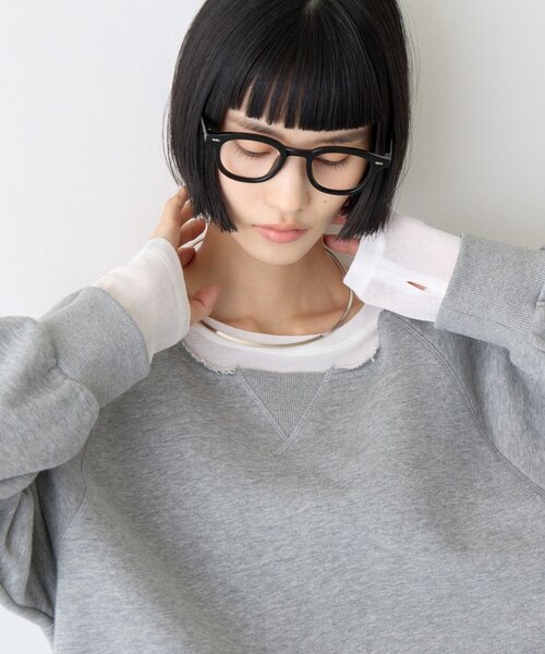 CIAOPANIC TYPY(チャオパニックティピー)の「∴シアーレイヤードライクスウェット(Tシャツ/カットソー・レディース・グレー/ブラウン/レッド/チャコールグレー・ONE SIZE)」の7枚目の写真