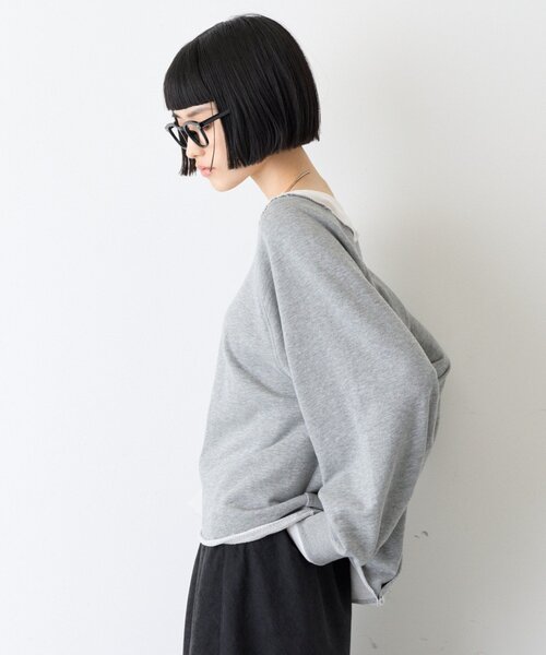 CIAOPANIC TYPY(チャオパニックティピー)の「∴シアーレイヤードライクスウェット(Tシャツ/カットソー・レディース・グレー/ブラウン/レッド/チャコールグレー・ONE SIZE)」の9枚目の写真