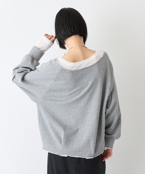 CIAOPANIC TYPY(チャオパニックティピー)の「∴シアーレイヤードライクスウェット(Tシャツ/カットソー・レディース・グレー/ブラウン/レッド/チャコールグレー・ONE SIZE)」の10枚目の写真