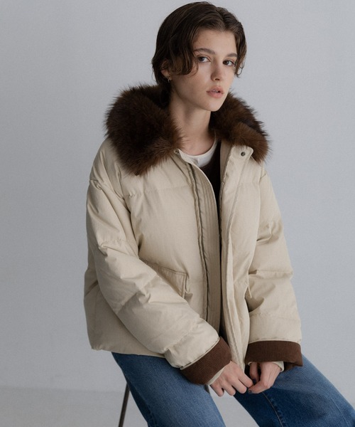 URBAN RESEARCH Sonny Label(アーバンリサーチサニーレーベル)の「グリーンダウンワークジャケット(ダウンジャケット/コート・レディース・ベージュ/ネイビー/カーキ・FREE)」の22枚目の写真