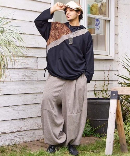 チャイハネ(チャイハネ)の「【チャイハネ】カットコーデュロイ変形MEN'Sパンツ(その他パンツ・メンズ・レッド/グレー/ブラック・FREE)」の12枚目の写真
