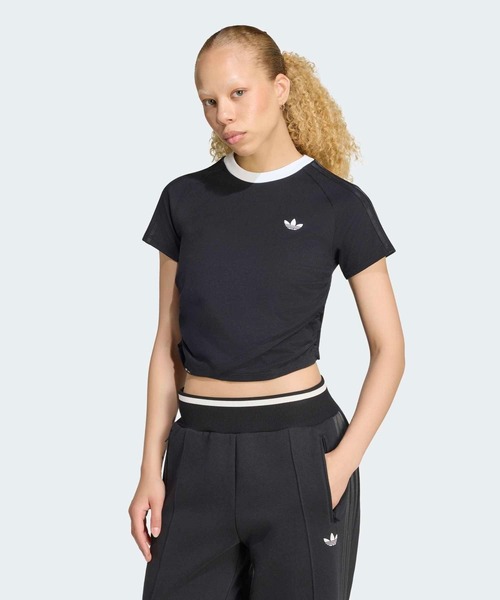 adidas(アディダス)の「アディルナ シーズン2xジェニー レイヤード Tシャツ / アディダスオリジナルス adidas Originals(Tシャツ/カットソー・レディース・ブラック・MEDIUM/SMALL/X-LARGE/X-SMALL/XX-LARGE/LARGE)」の1枚目の写真
