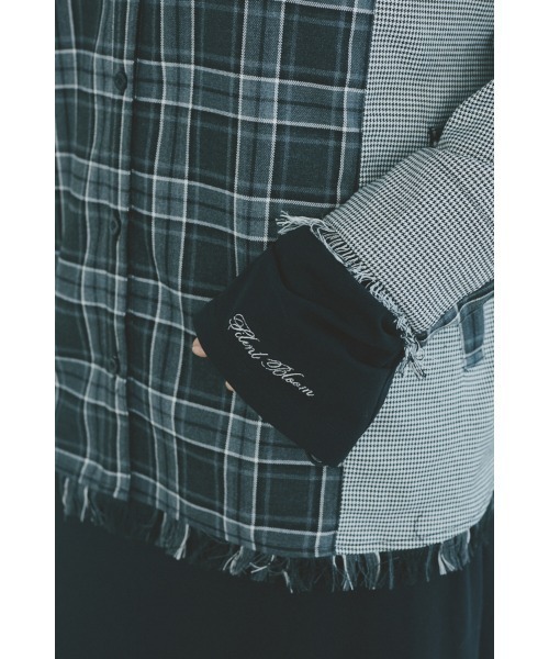 Muel Chic(ミュエルシック)の「Elan check shirt エランチェックシャツ(シャツ/ブラウス・レディース・ブラック系/グリーン系/ネイビー系・FREE)」の21枚目の写真