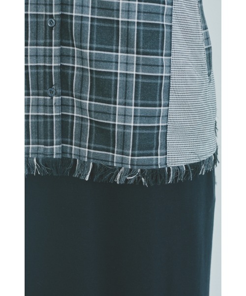 Muel Chic(ミュエルシック)の「Elan check shirt エランチェックシャツ(シャツ/ブラウス・レディース・ブラック系/グリーン系/ネイビー系・FREE)」の20枚目の写真