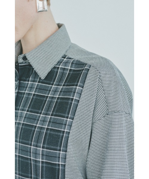 Muel Chic(ミュエルシック)の「Elan check shirt エランチェックシャツ(シャツ/ブラウス・レディース・ブラック系/グリーン系/ネイビー系・FREE)」の18枚目の写真