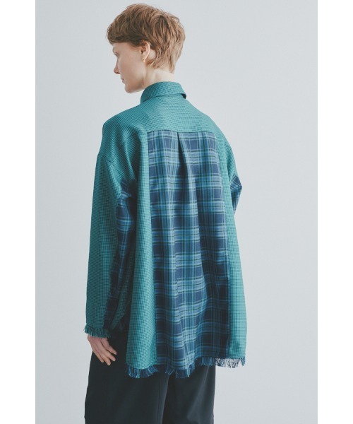 Muel Chic(ミュエルシック)の「Elan check shirt エランチェックシャツ(シャツ/ブラウス・レディース・ブラック系/グリーン系/ネイビー系・FREE)」の10枚目の写真