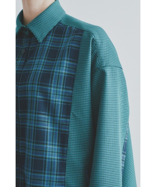 Muel Chic(ミュエルシック)の「Elan check shirt エランチェックシャツ(シャツ/ブラウス・レディース・ブラック系/グリーン系/ネイビー系・FREE)」の8枚目の写真