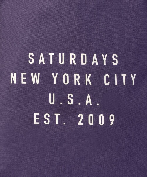 Saturdays NYC（サタデーズ ニューヨークシティ ）の「Established USA Tote Bag（トートバッグ・メンズ・パープル・FREE）」の7枚目の写真