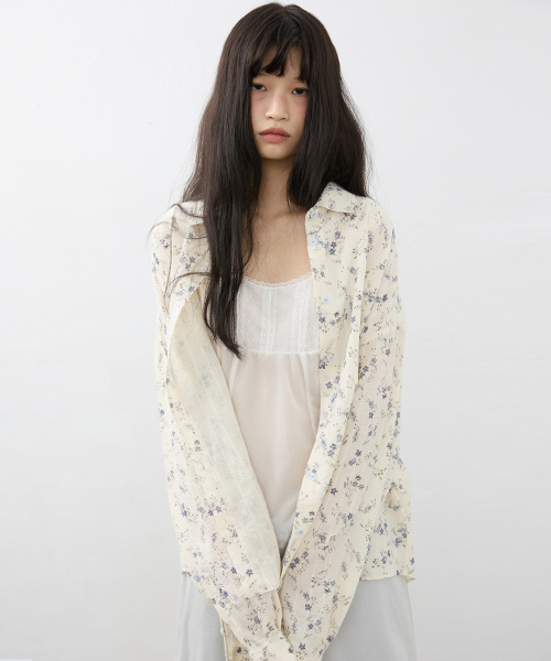 HOKUSPOKUS（ホクスポクス）の「ヘザー VEIL シャツ_アイボリー（シャツ/ブラウス・レディース・その他・FREE）」の2枚目の写真