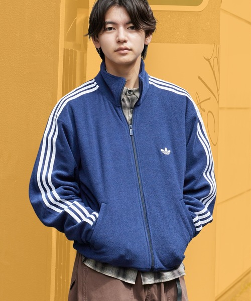 adidas（アディダス）の「adidas/アディダス ORI BOUCLE TT ブークレトラックトップ ファイヤーバード ジャージ トラックジャケット メンズ レディース ダブルジップ ファスナーポケット 2026秋冬 秋服（ジャージ・メンズ・ネイビー/グレー/ブラック・S/M/L/XL）」の3枚目の写真