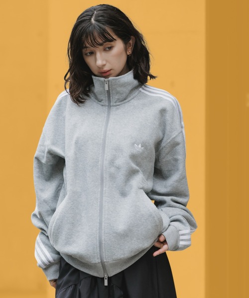 adidas（アディダス）の「adidas/アディダス ORI BOUCLE TT ブークレトラックトップ ファイヤーバード ジャージ トラックジャケット メンズ レディース ダブルジップ ファスナーポケット 2026秋冬 秋服（ジャージ・メンズ・ネイビー/グレー/ブラック・S/M/L/XL）」の2枚目の写真