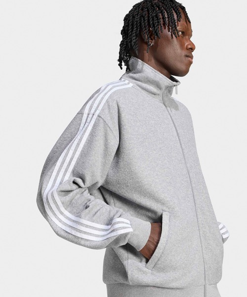 adidas（アディダス）の「adidas/アディダス ORI BOUCLE TT ブークレトラックトップ ファイヤーバード ジャージ トラックジャケット メンズ レディース ダブルジップ ファスナーポケット 2026秋冬 秋服（ジャージ・メンズ・ネイビー/グレー/ブラック・S/M/L/XL）」の16枚目の写真