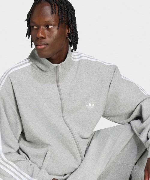 adidas（アディダス）の「adidas/アディダス ORI BOUCLE TT ブークレトラックトップ ファイヤーバード ジャージ トラックジャケット メンズ レディース ダブルジップ ファスナーポケット 2026秋冬 秋服（ジャージ・メンズ・ネイビー/グレー/ブラック・S/M/L/XL）」の15枚目の写真