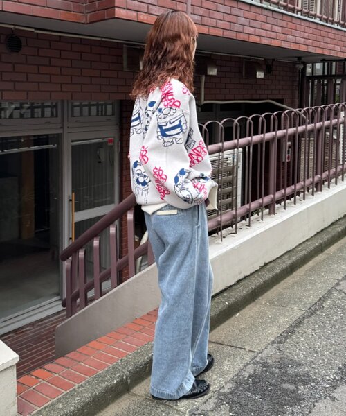 SOUNDSGOOOOD(サウンズグッド)の「【S.G】モンスタージャガードニット(ニット/セーター・メンズ・アイボリー/ネイビー・ONE SIZE)」の9枚目の写真