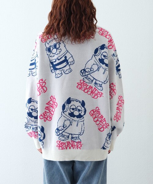SOUNDSGOOOOD(サウンズグッド)の「【S.G】モンスタージャガードニット(ニット/セーター・メンズ・アイボリー/ネイビー・ONE SIZE)」の19枚目の写真