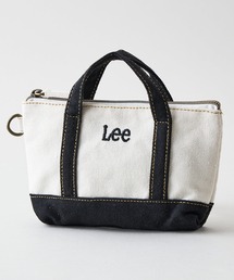 Lee（リー）の「【Lee/リー】【キャンバストートをそのまま小さくしたような、遊び心のあるデザインが魅力】トートバッグ風マルチポーチ 小物収納 内側仕切りあり Dカン付き（ポーチ）」