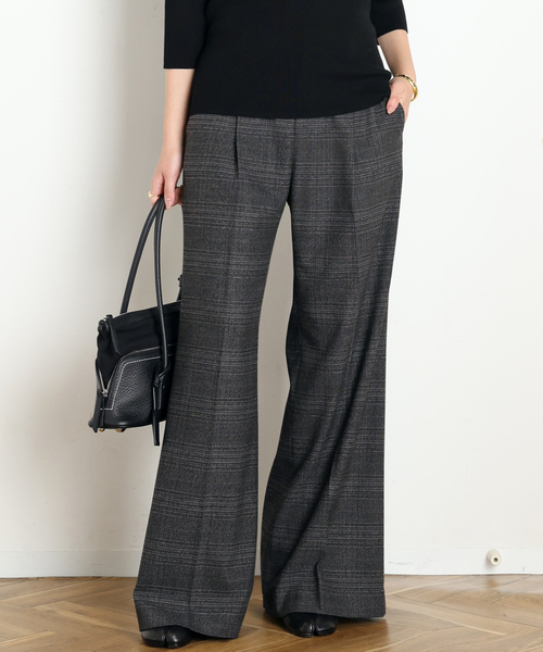 AP STUDIO(エーピーストゥディオ)の「Gioia check slacks(スラックス・レディース・ナチュラル/グレー・38/36/40)」の1枚目の写真