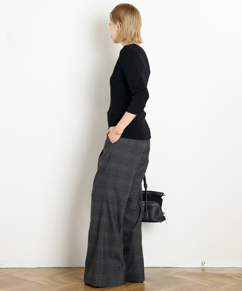 AP STUDIO(エーピーストゥディオ)の「Gioia check slacks(スラックス・レディース・ナチュラル/グレー・38/36/40)」の8枚目の写真
