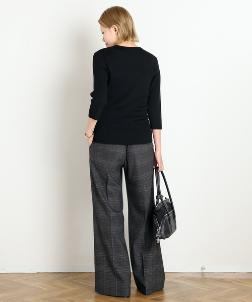 AP STUDIO(エーピーストゥディオ)の「Gioia check slacks(スラックス・レディース・ナチュラル/グレー・38/36/40)」の9枚目の写真