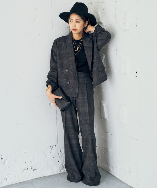 AP STUDIO(エーピーストゥディオ)の「Gioia check slacks(スラックス・レディース・ナチュラル/グレー・38/36/40)」の11枚目の写真