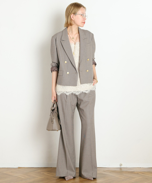 AP STUDIO(エーピーストゥディオ)の「Gioia check slacks(スラックス・レディース・ナチュラル/グレー・38/36/40)」の15枚目の写真