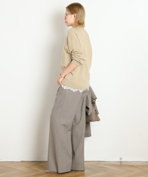 AP STUDIO(エーピーストゥディオ)の「Gioia check slacks(スラックス・レディース・ナチュラル/グレー・38/36/40)」の19枚目の写真