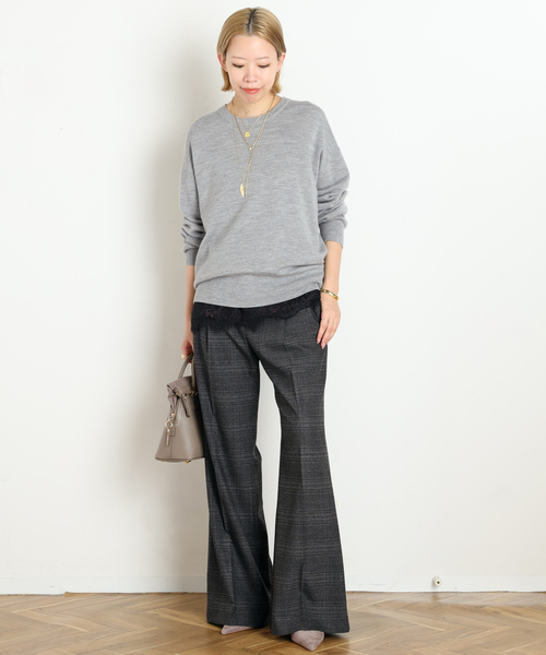 AP STUDIO(エーピーストゥディオ)の「Gioia check slacks(スラックス・レディース・ナチュラル/グレー・38/36/40)」の22枚目の写真