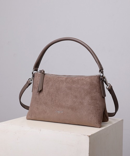 Ungrid(アングリッド)の「【Ungrid/アングリッド】スエードタッチ スムースコンビミニショルダーバッグ(ショルダーバッグ・レディース・ワインレッド/ブラック/ダークブラウン/カーキ/グレイッシュベージュ・FREE)」の1枚目の写真