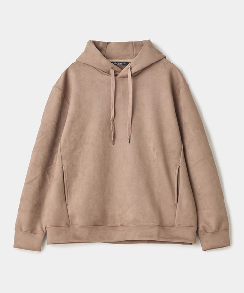Nowadays by MEN'S BIGI(ナウアデイズバイメンズビギ)の「フェイクスエードプルオーバーパーカー(パーカー・メンズ・ホワイト/ベージュ/ブルー・03/04/02)」の1枚目の写真