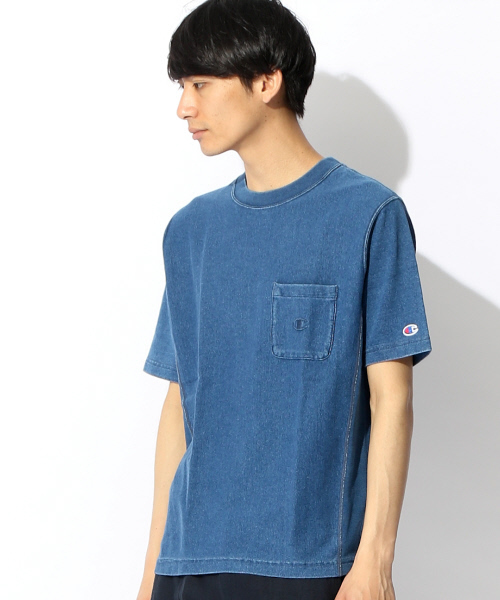 Champion(チャンピオン)の「 【別注】【セットアップ対応】Champion REVERSE WEAVEインディゴT(Tシャツ/カットソー・メンズ・インディゴブルー/ブルー・2/3)」の10枚目の写真