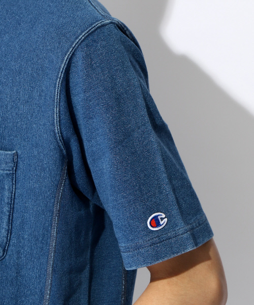Champion(チャンピオン)の「 【別注】【セットアップ対応】Champion REVERSE WEAVEインディゴT(Tシャツ/カットソー・メンズ・インディゴブルー/ブルー・2/3)」の13枚目の写真