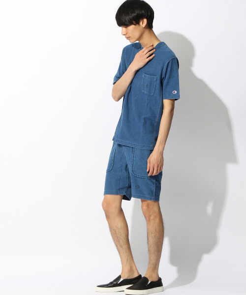 Champion(チャンピオン)の「 【別注】【セットアップ対応】Champion REVERSE WEAVEインディゴT(Tシャツ/カットソー・メンズ・インディゴブルー/ブルー・2/3)」の17枚目の写真