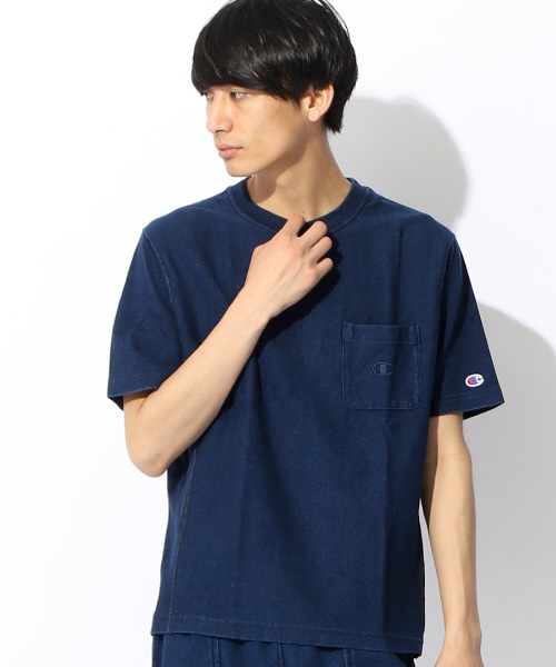 Champion(チャンピオン)の「 【別注】【セットアップ対応】Champion REVERSE WEAVEインディゴT(Tシャツ/カットソー・メンズ・インディゴブルー/ブルー・2/3)」の18枚目の写真
