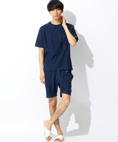 Champion(チャンピオン)の「 【別注】【セットアップ対応】Champion REVERSE WEAVEインディゴT(Tシャツ/カットソー・メンズ・インディゴブルー/ブルー・2/3)」の19枚目の写真