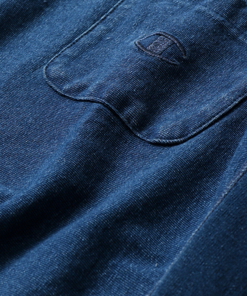 Champion(チャンピオン)の「 【別注】【セットアップ対応】Champion REVERSE WEAVEインディゴT(Tシャツ/カットソー・メンズ・インディゴブルー/ブルー・2/3)」の8枚目の写真