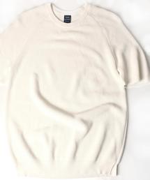 SHIPS | BATONER(バトナー): SHIPS別注 ミドルゲージ ショートスリーブ ニット [Begin 5月号掲載]■(Tシャツ/カットソー)