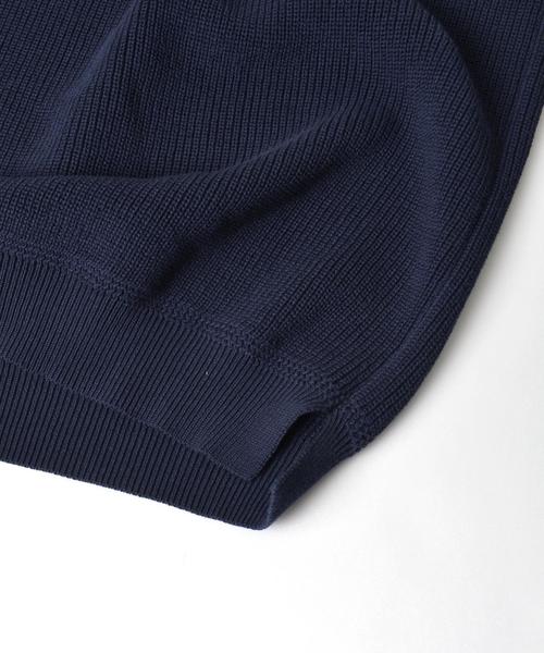 SHIPS（シップス）の「BATONER(バトナー): SHIPS別注 ミドルゲージ ショートスリーブ ニット [Begin 5月号掲載]■（Tシャツ/カットソー・メンズ・ネイビー/オリーブ/ホワイト・LARGE/MEDIUM/SMALL）」の6枚目の写真