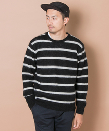 URBAN RESEARCH | モヘアボーダークルーネック起毛ニット(ニット/セーター)