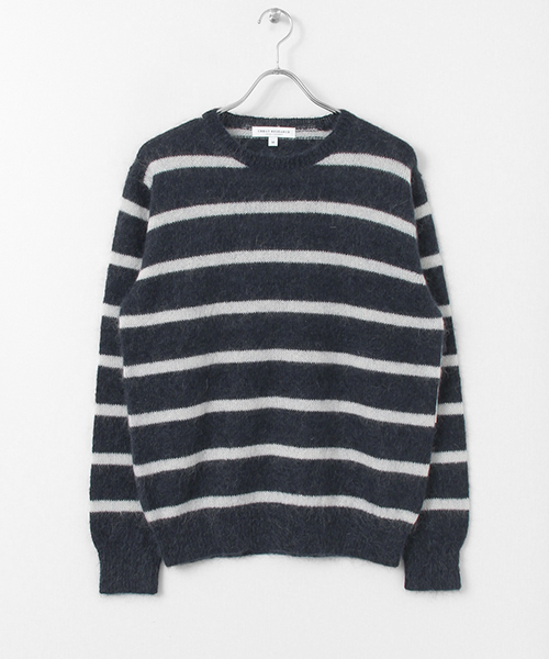 URBAN RESEARCH(アーバンリサーチ)の「モヘアボーダークルーネック起毛ニット(ニット/セーター・メンズ・ベージュ/ネイビー/チャコールグレー/ブラック・MEDIUM/LARGE)」の16枚目の写真