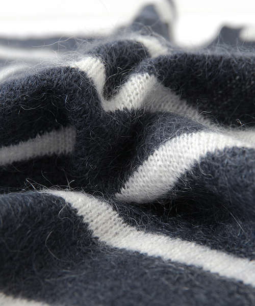 URBAN RESEARCH(アーバンリサーチ)の「モヘアボーダークルーネック起毛ニット(ニット/セーター・メンズ・ベージュ/ネイビー/チャコールグレー/ブラック・MEDIUM/LARGE)」の10枚目の写真