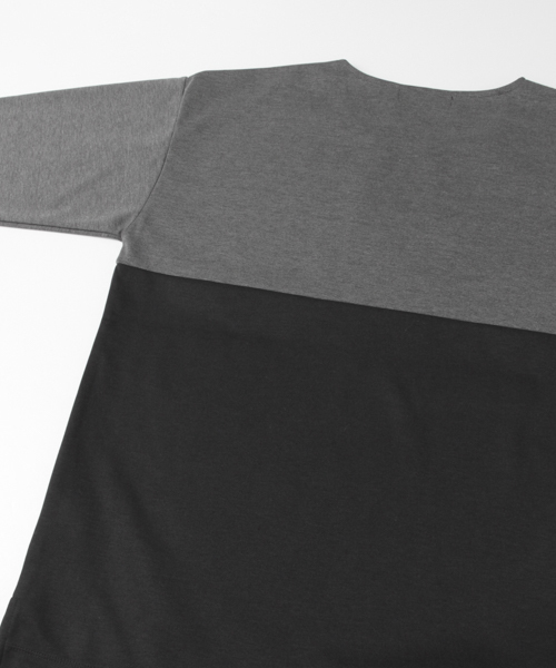 SENSE OF PLACE by URBAN RESEARCH(センスオブプレイスバイアーバンリサーチ)の「バイカラーボリュームTシャツ(5分袖)(Tシャツ/カットソー・メンズ・ライトブラウン/ブラック/ベージュ・MEDIUM/LARGE)」の9枚目の写真
