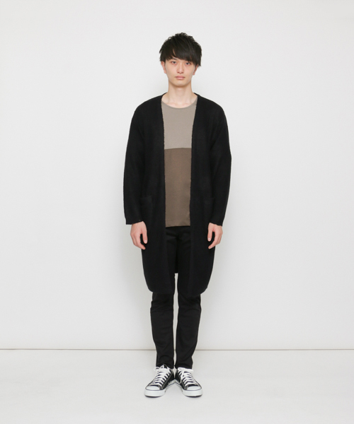 SENSE OF PLACE by URBAN RESEARCH(センスオブプレイスバイアーバンリサーチ)の「バイカラーボリュームTシャツ(5分袖)(Tシャツ/カットソー・メンズ・ライトブラウン/ブラック/ベージュ・MEDIUM/LARGE)」の11枚目の写真