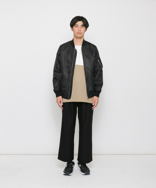 SENSE OF PLACE by URBAN RESEARCH(センスオブプレイスバイアーバンリサーチ)の「バイカラーボリュームTシャツ(5分袖)(Tシャツ/カットソー・メンズ・ライトブラウン/ブラック/ベージュ・MEDIUM/LARGE)」の12枚目の写真